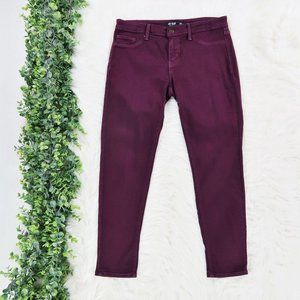 Just Black Burgundy Maroon Skinny Denim Jeans 30P